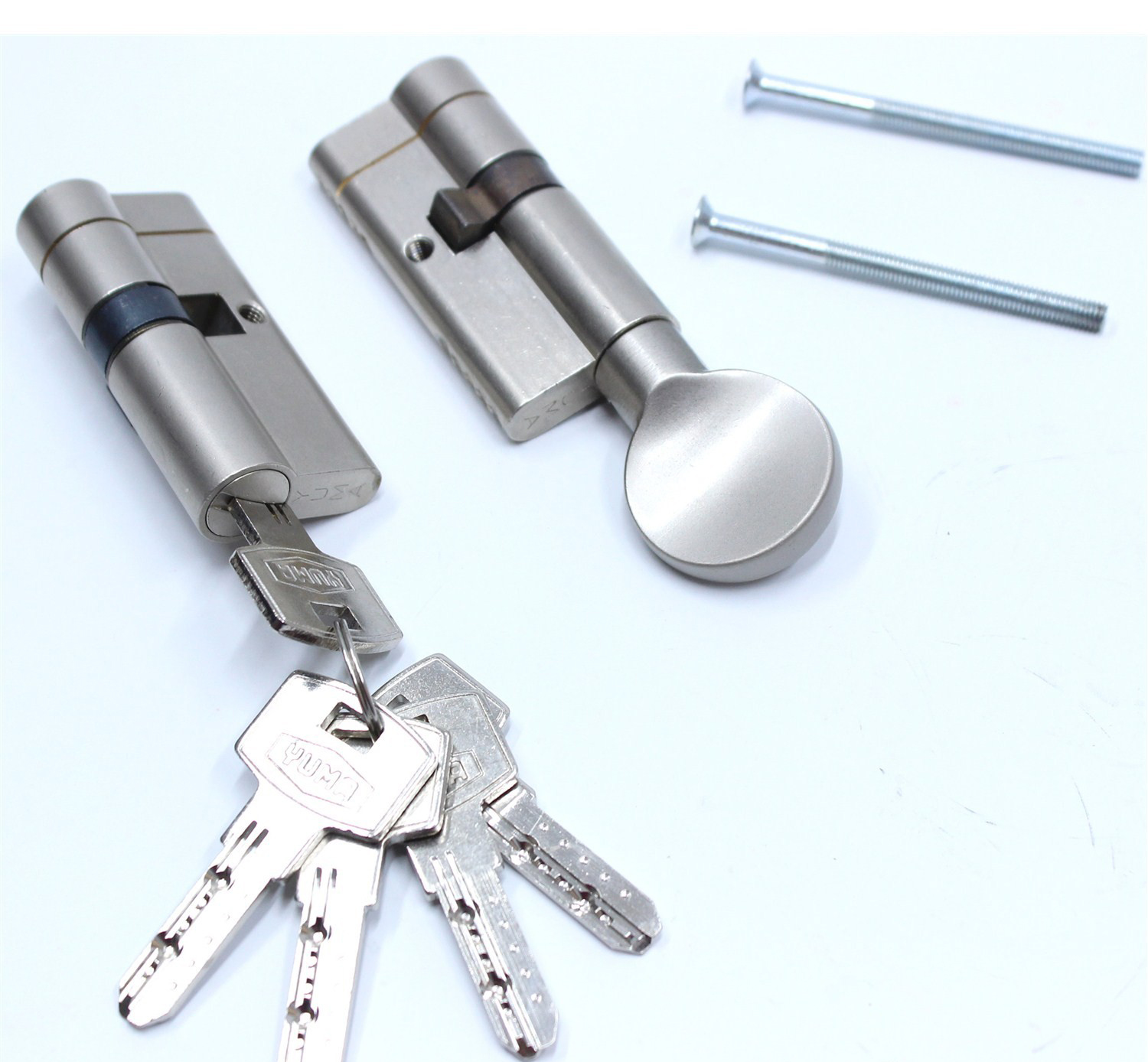 YUMA 68 MM BİLYALI TUZAKLI KAPI KİLİT GÖBEĞİ BAREL SETİ 2Lİ