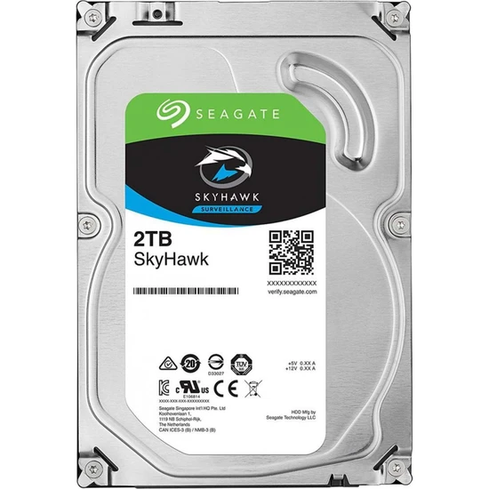 SEAGATE 2 TB 3.5 5900RPM  SKYHAWK ST2000VX008 7/24 GUVENLIK PULLOUT